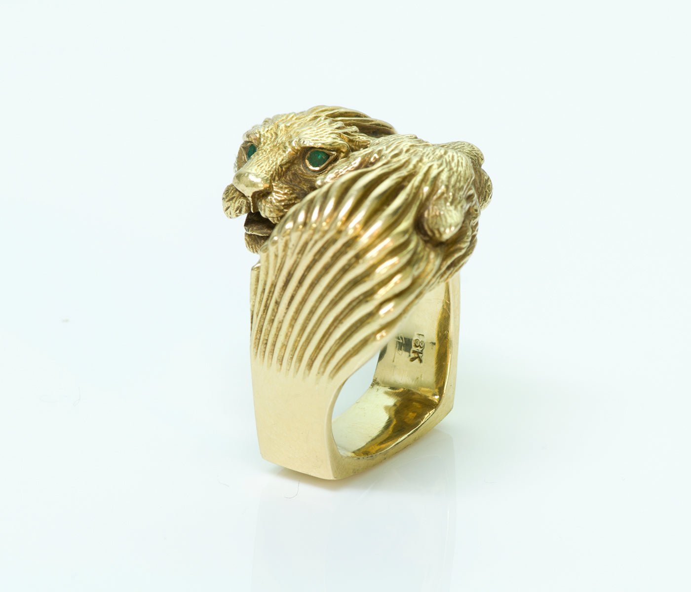Tiffany & Co. 18K Yellow Gold Lion Bypass Ring