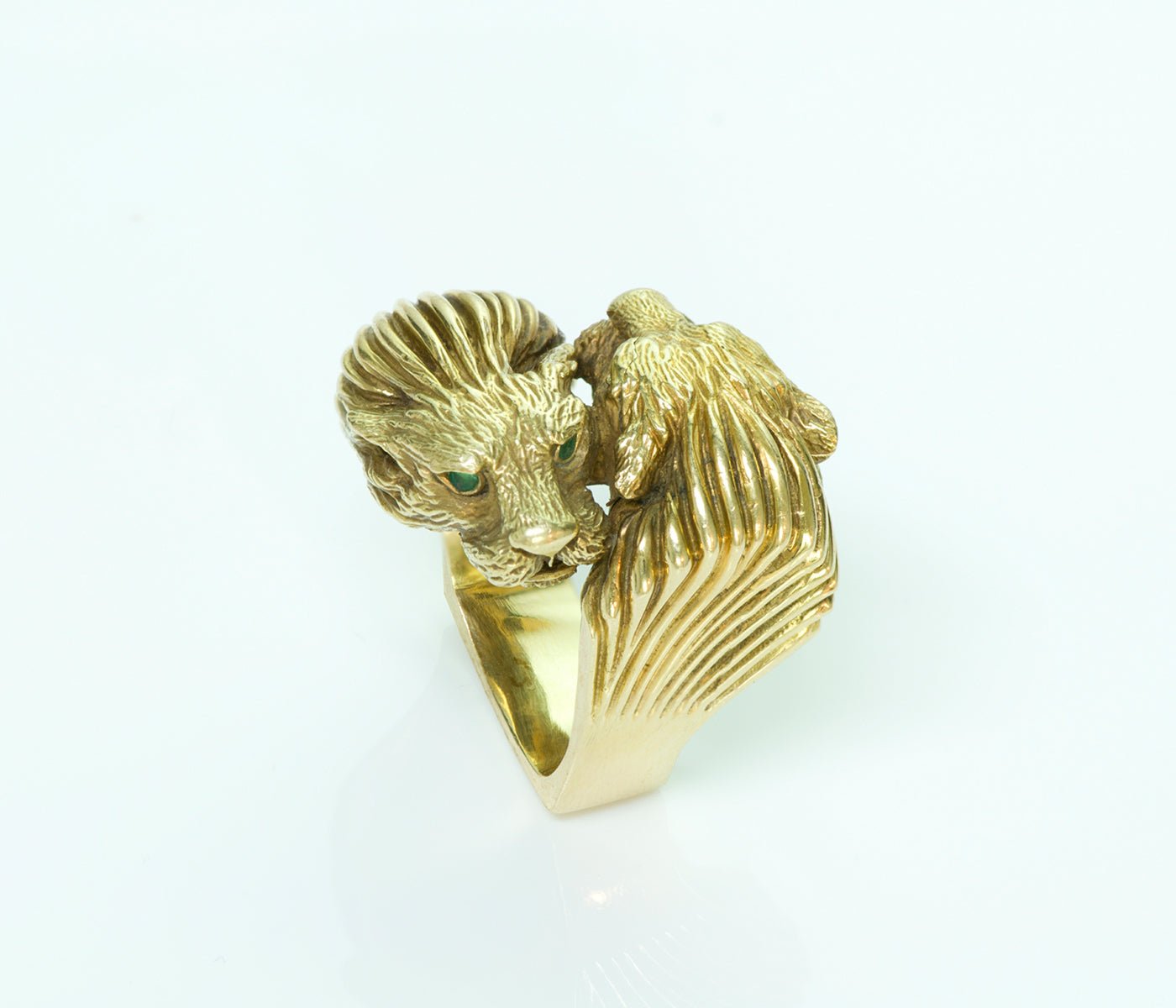 Tiffany & Co. 18K Yellow Gold Lion Bypass Ring