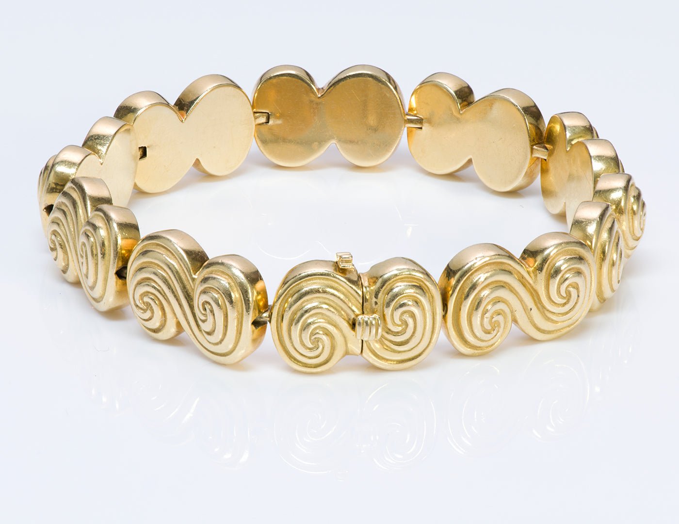 Tiffany & Co. 18K Yellow Gold Spiro Swirl Bracelet
