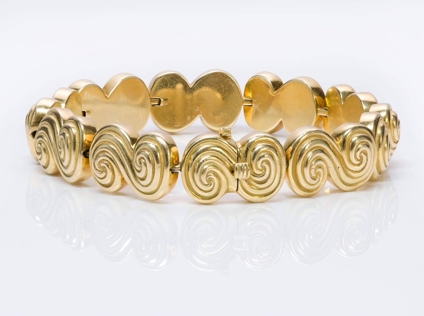 Tiffany & Co. 18K Yellow Gold Spiro Swirl Bracelet