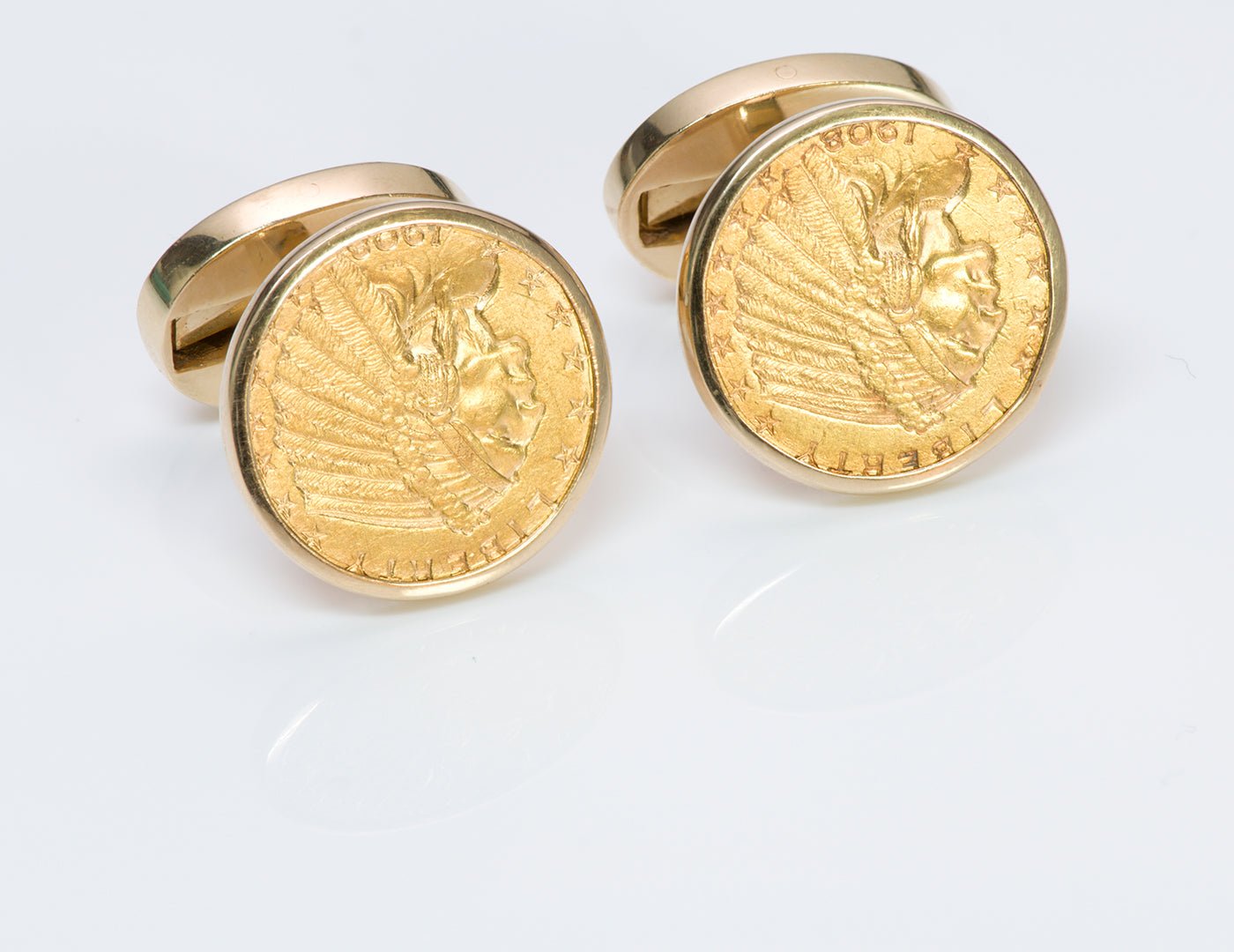 Tiffany & Co. 22K Gold Coin Cufflinks