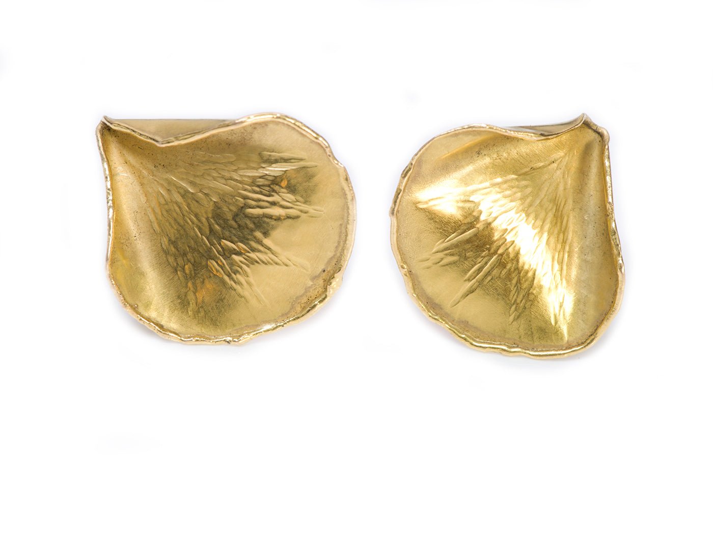 Tiffany & Co. Angela Cummings 18K Gold Rose Petal Earrings