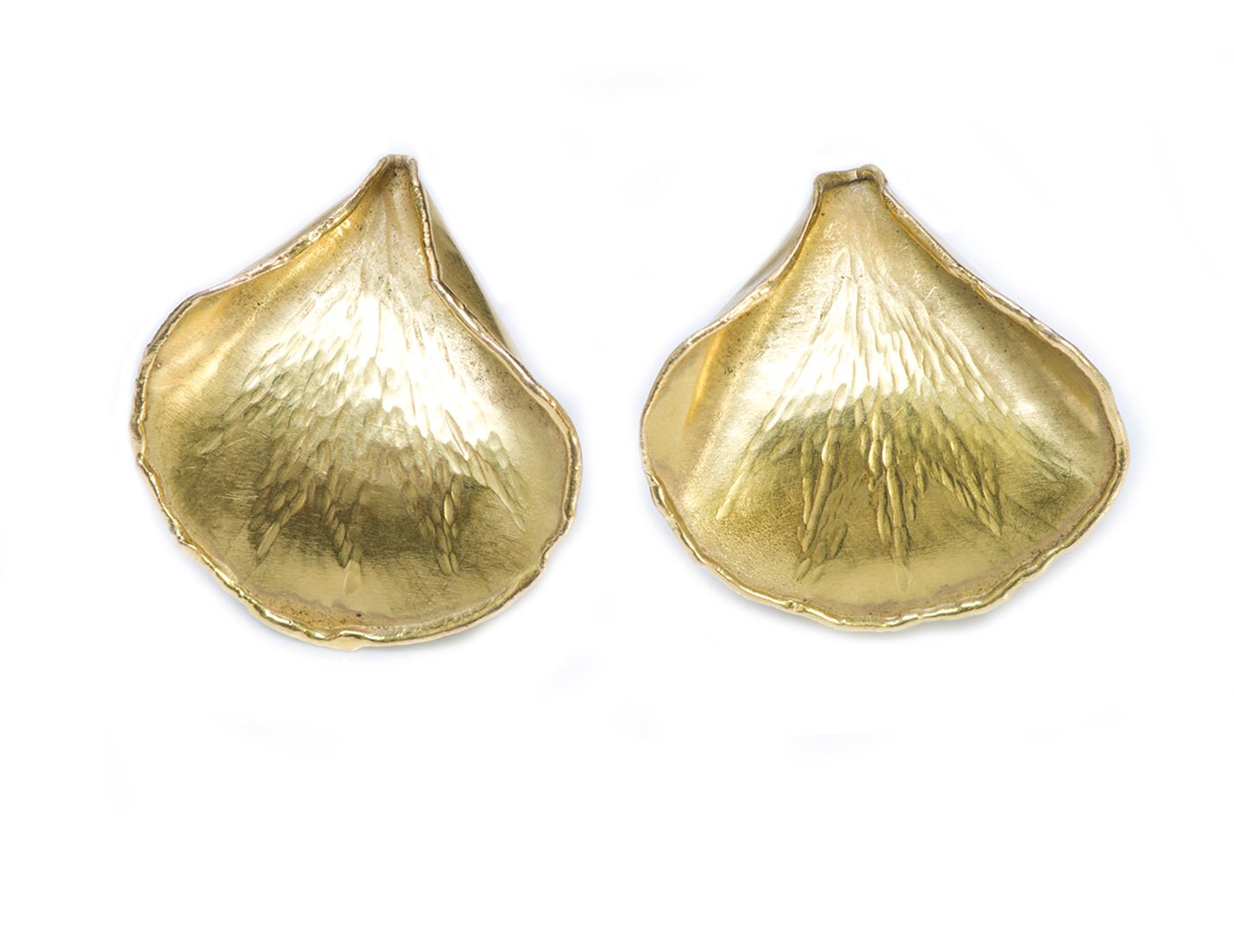 Tiffany & Co. Angela Cummings 18K Gold Rose Petal Earrings