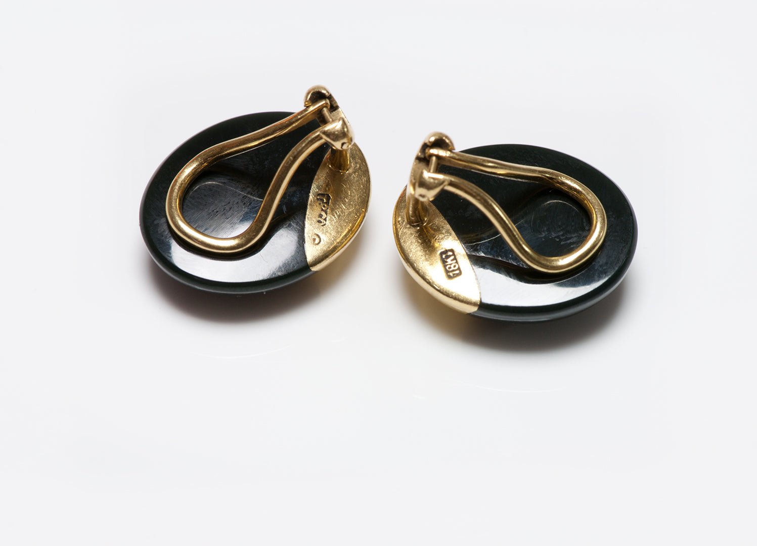 Tiffany & Co. Angela Cummings 18K Yellow Gold Onyx Earrings