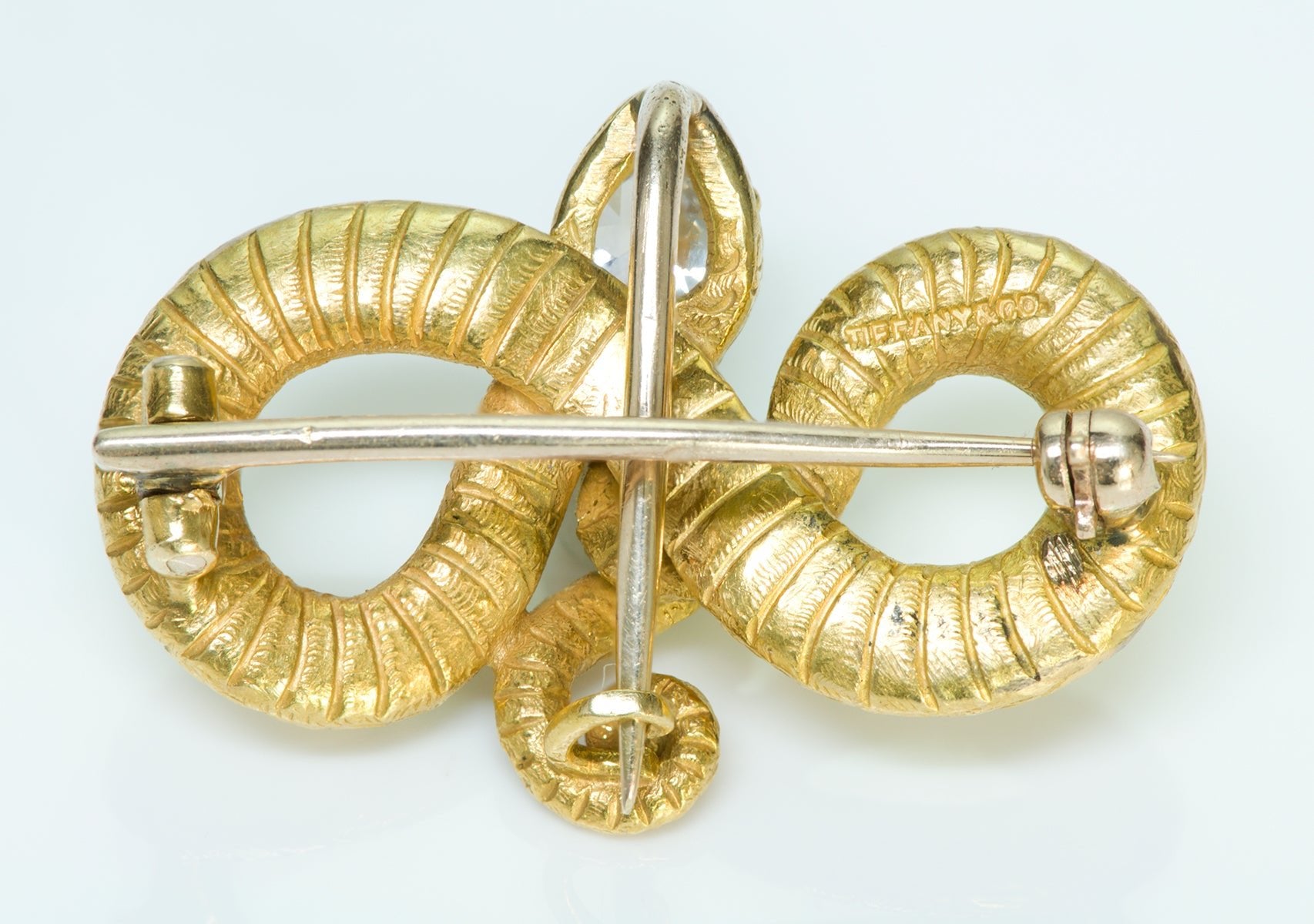 Tiffany & Co. Antique Gold Snake Diamond Brooch