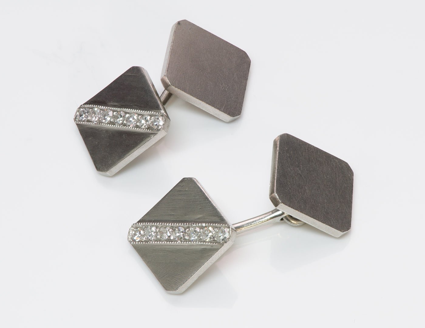 Tiffany & Co. Art Deco Platinum Diamond Cufflinks