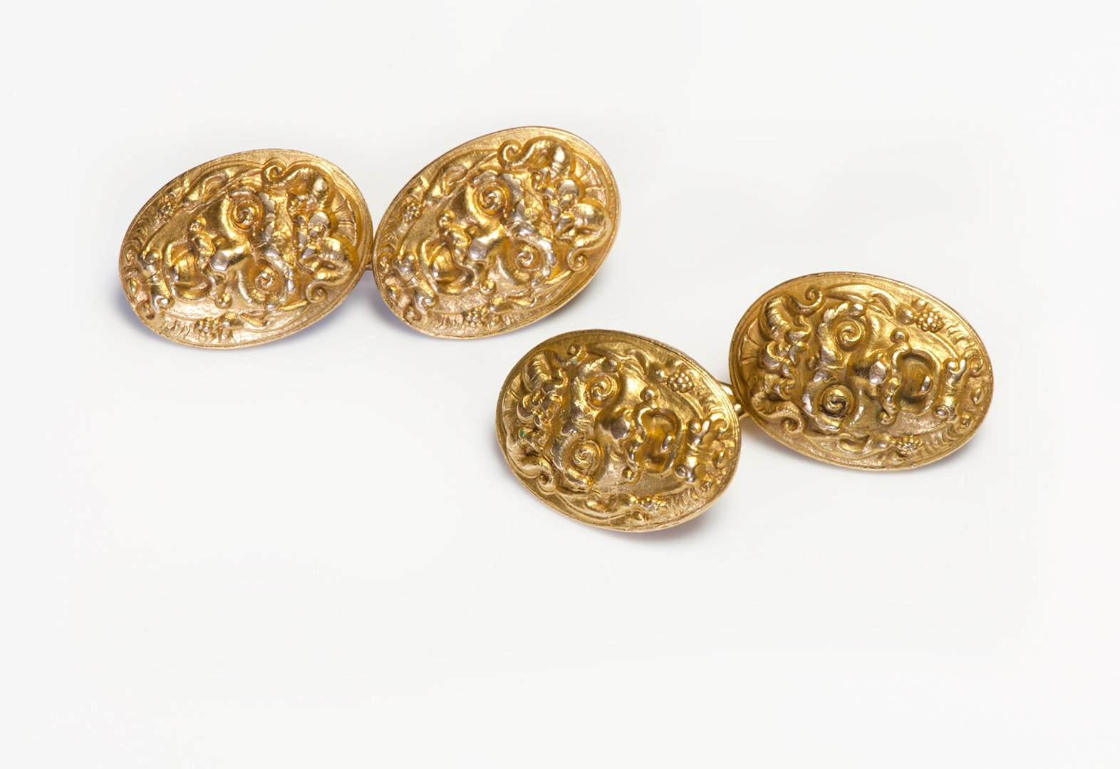 Tiffany & Co. Art Nouveau Gold Mythological Cufflinks