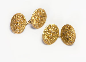 Tiffany & Co. Art Nouveau 18K Gold Mythological Cufflinks