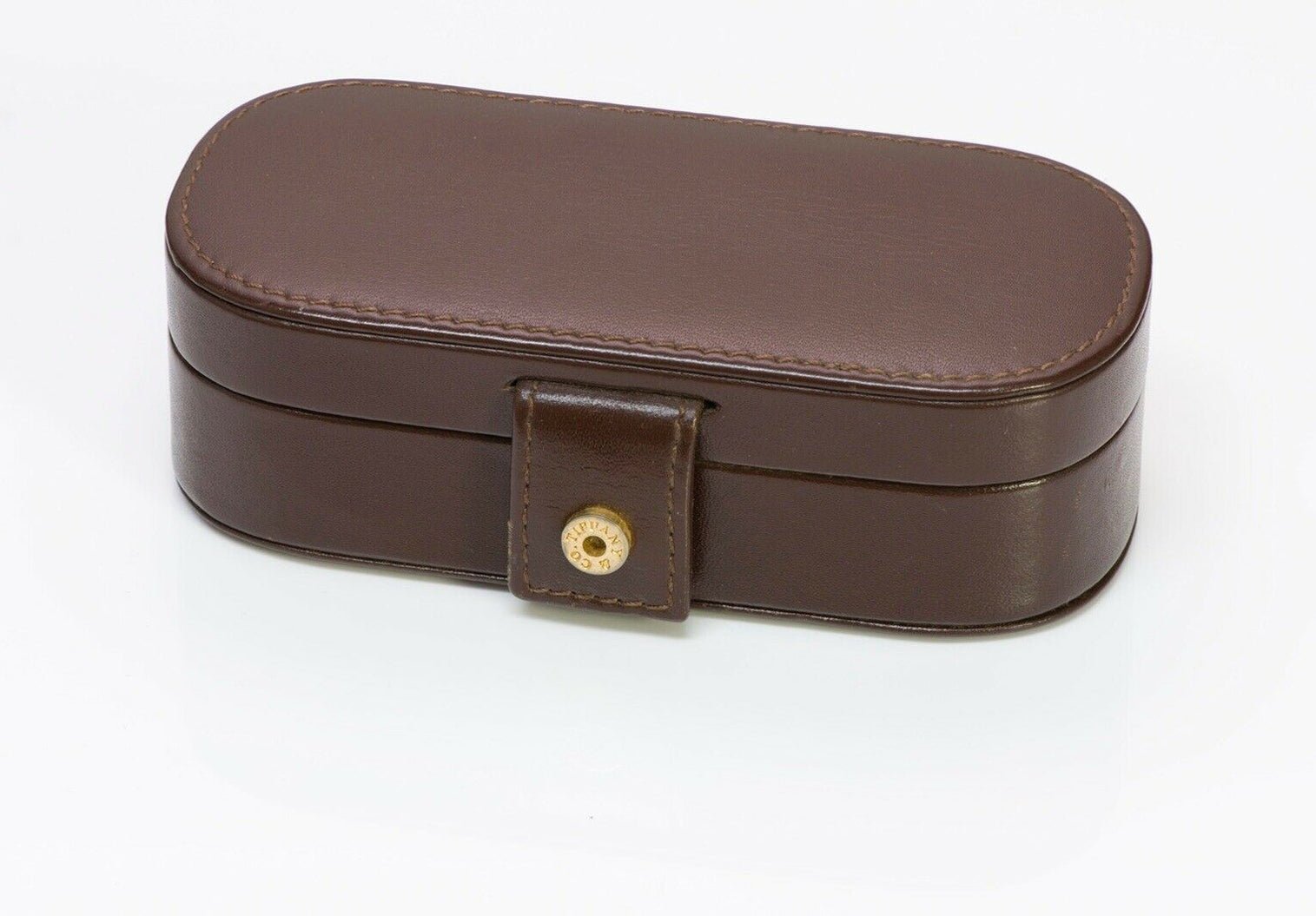 TIFFANY & Co. Brown Leather Jewelry Box Case