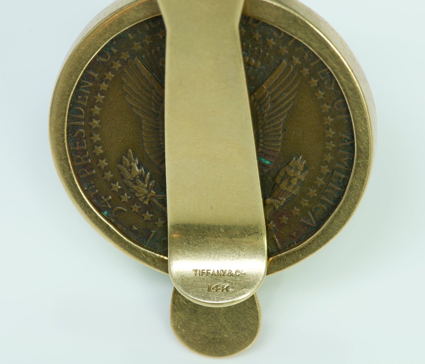 Tiffany & Co. Eisenhower Presidential Medallion Gold Money Clip