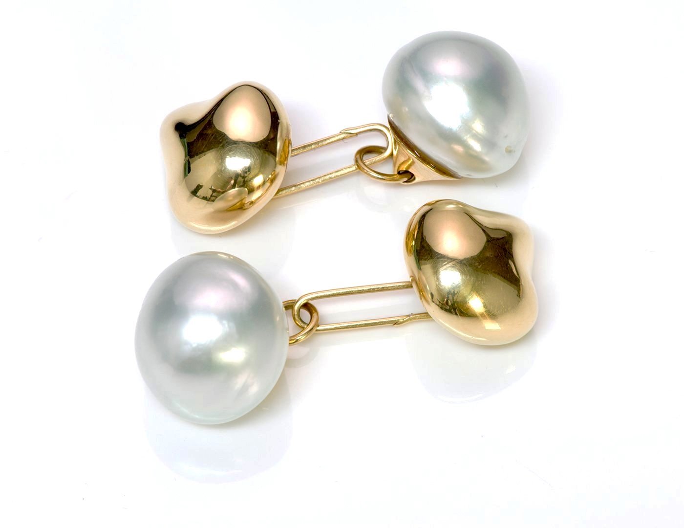Tiffany & Co. Elsa Peretti Pearl Gold Cufflinks