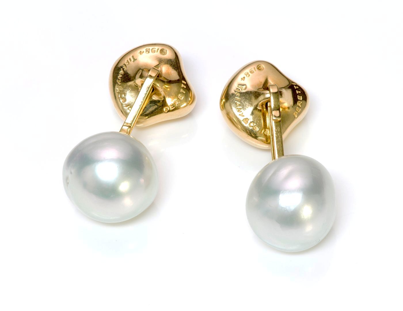 Tiffany & Co. Elsa Peretti Pearl Gold Cufflinks