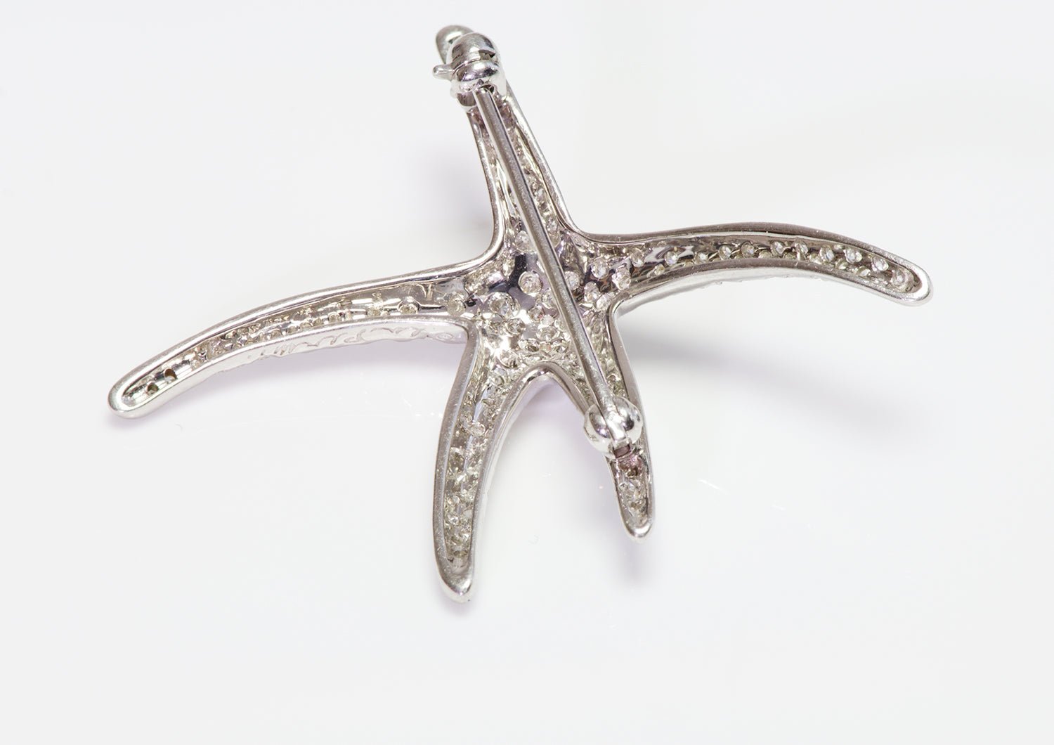 Tiffany & Co. Elsa Peretti Platinum Pave Diamond Starfish Brooch