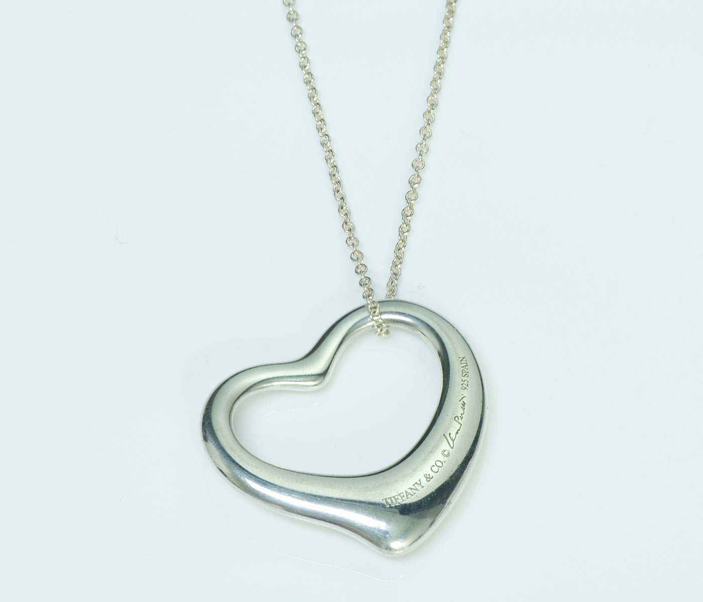 Tiffany & Co. Elsa Peretti Silver Large Open Heart Pendant