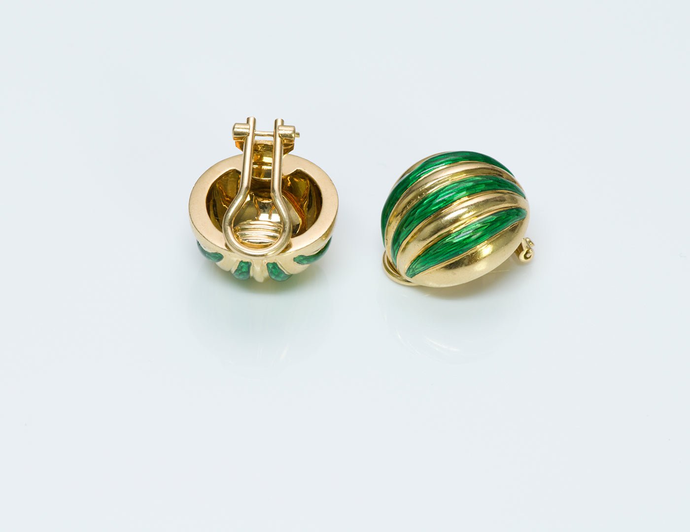 Tiffany & Co. Enamel & Gold Earrings