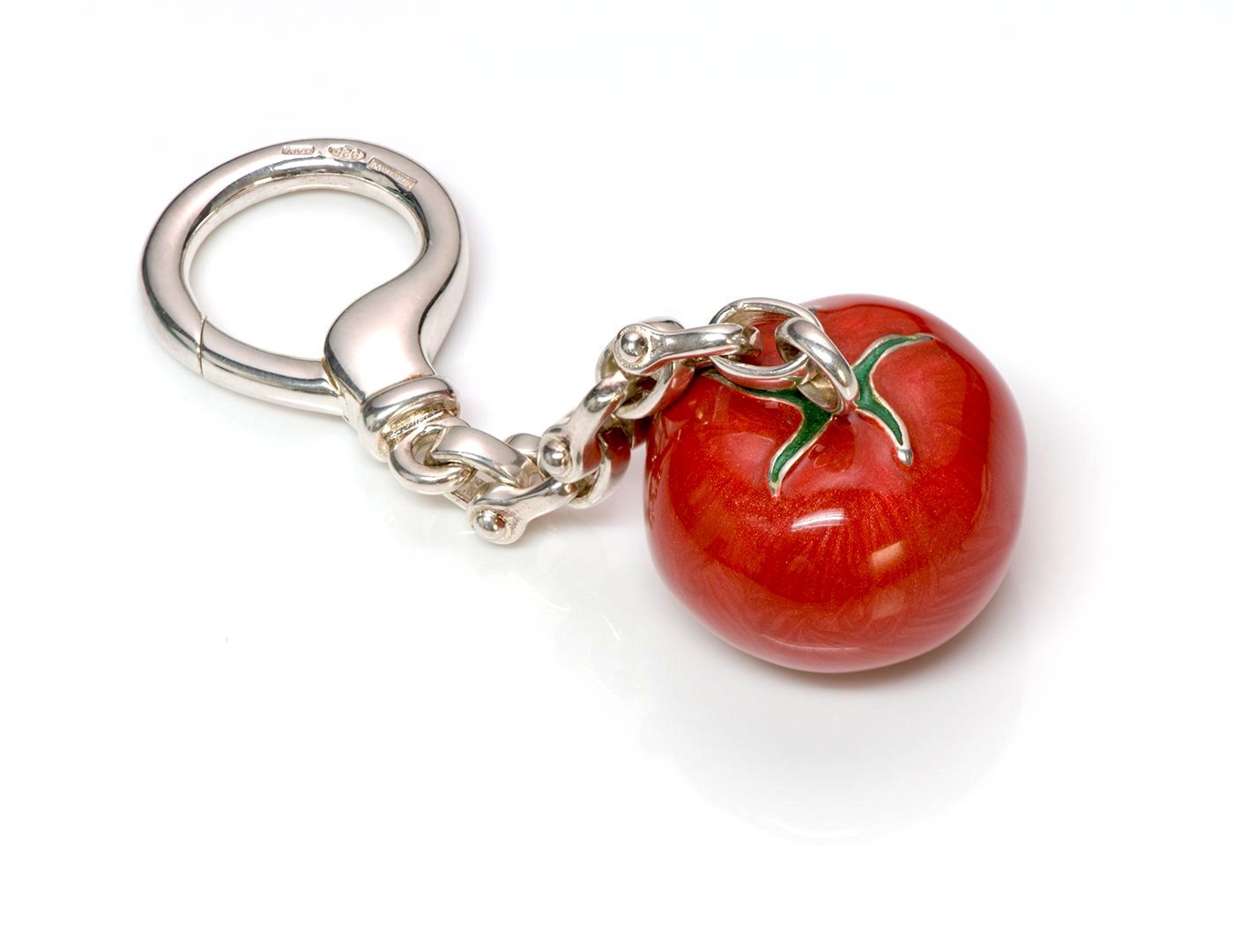 Tiffany & Co. Enamel Tomato Key Chain