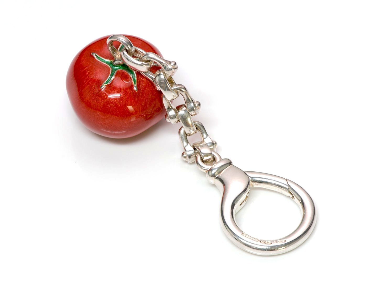Tiffany & Co. Enamel Tomato Key Chain