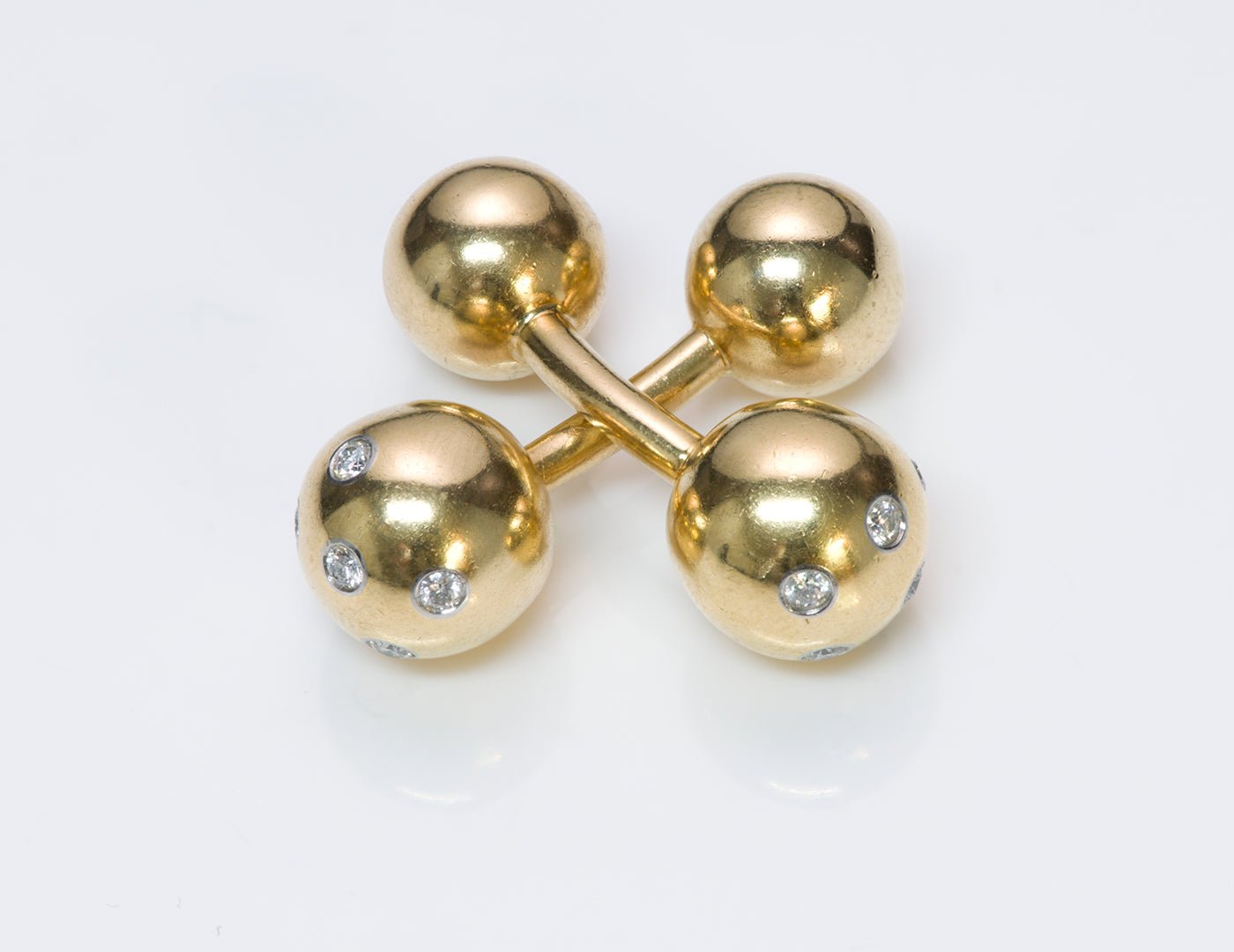 Tiffany & Co. Etoile Diamond Gold Cufflinks
