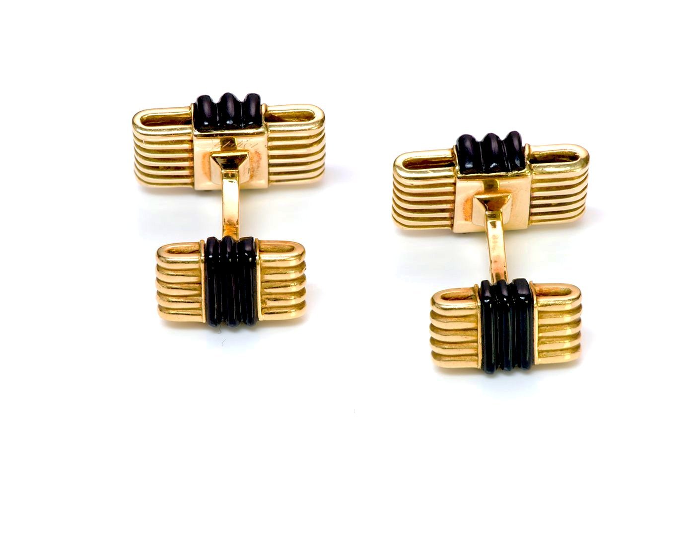 Tiffany & Co. France Gold Onyx Cufflinks