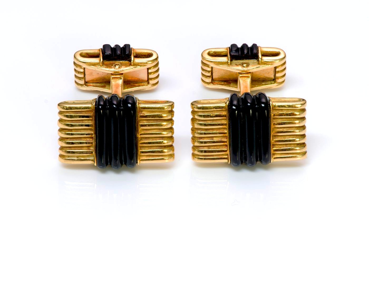Tiffany & Co. France Gold Onyx Cufflinks