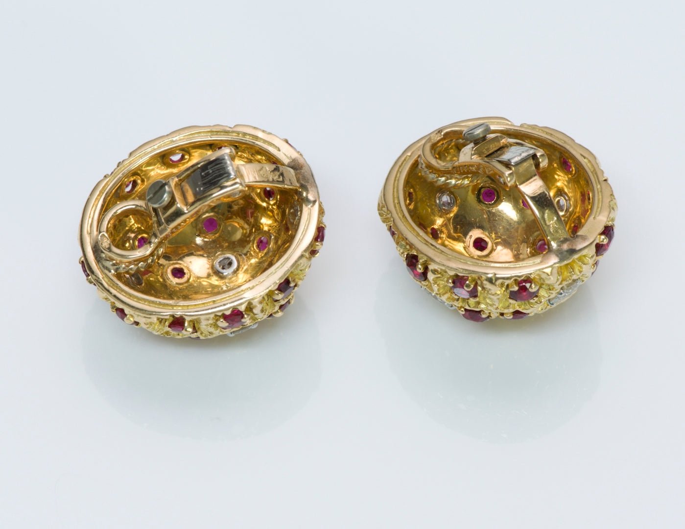 Tiffany & Co. France Gold Ruby Earrings