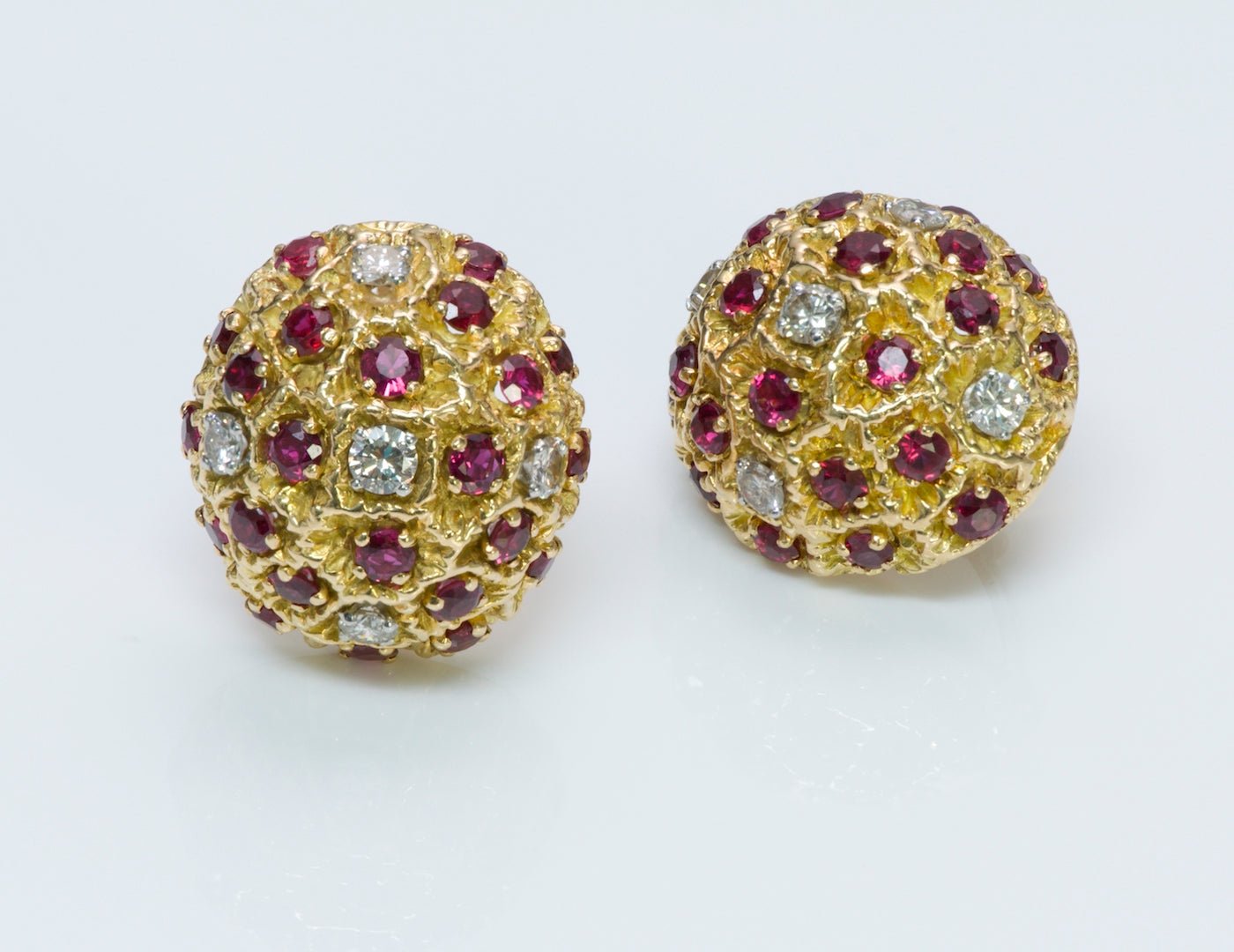 Tiffany & Co. France Gold Ruby Earrings
