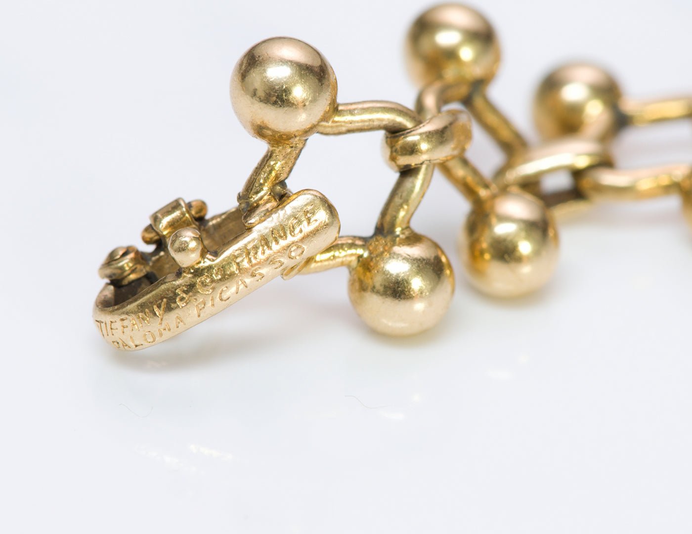 Tiffany & Co. France Paloma Picasso 18K Gold Ball Link Bracelet