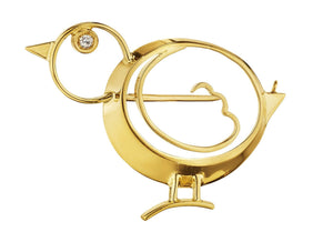 Tiffany & Co. Gold Diamond Chick Brooch