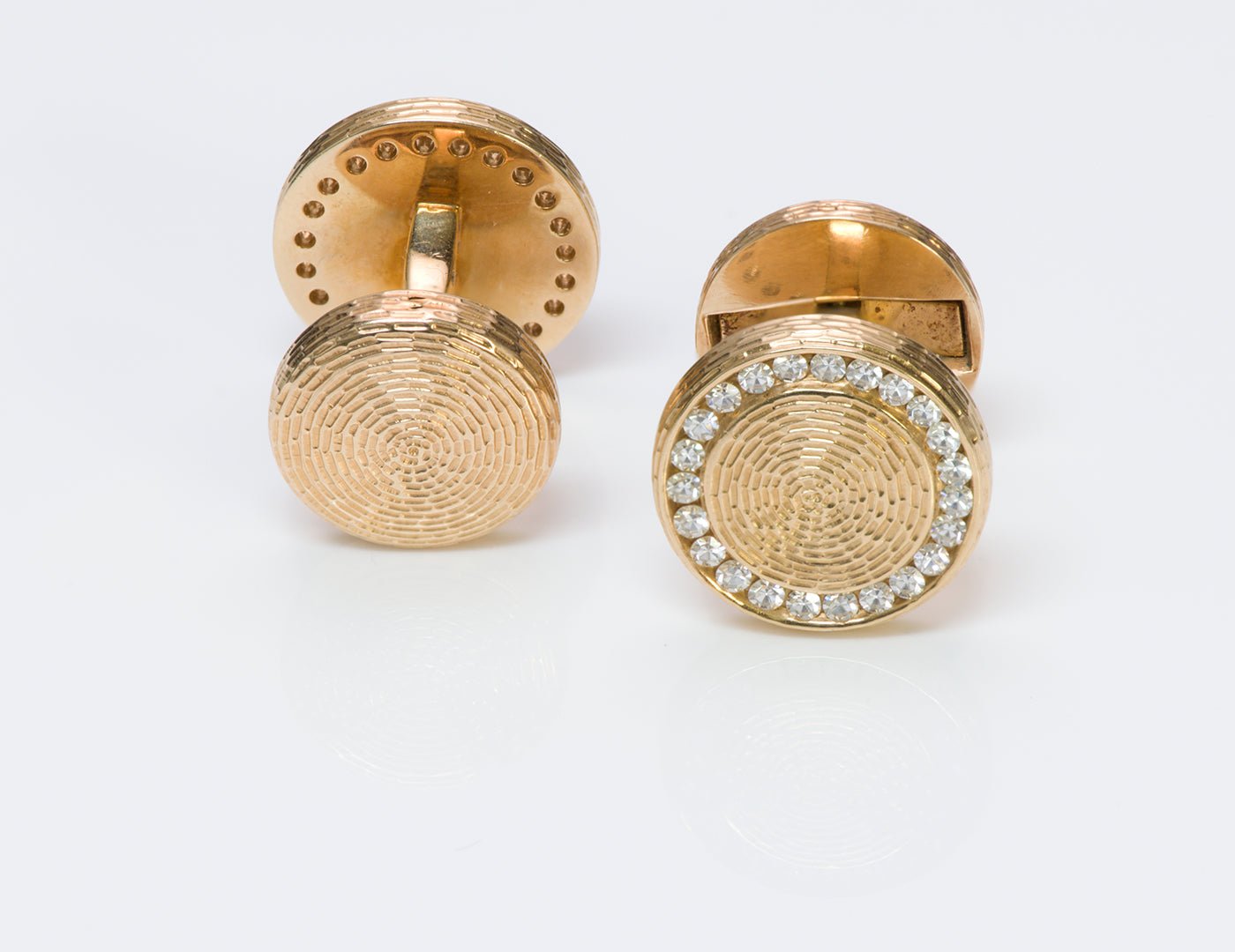 Tiffany & Co. Gold Diamond Cufflinks