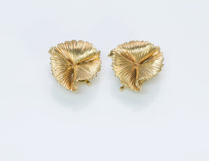 Tiffany & Co. Gold Fan Earrings