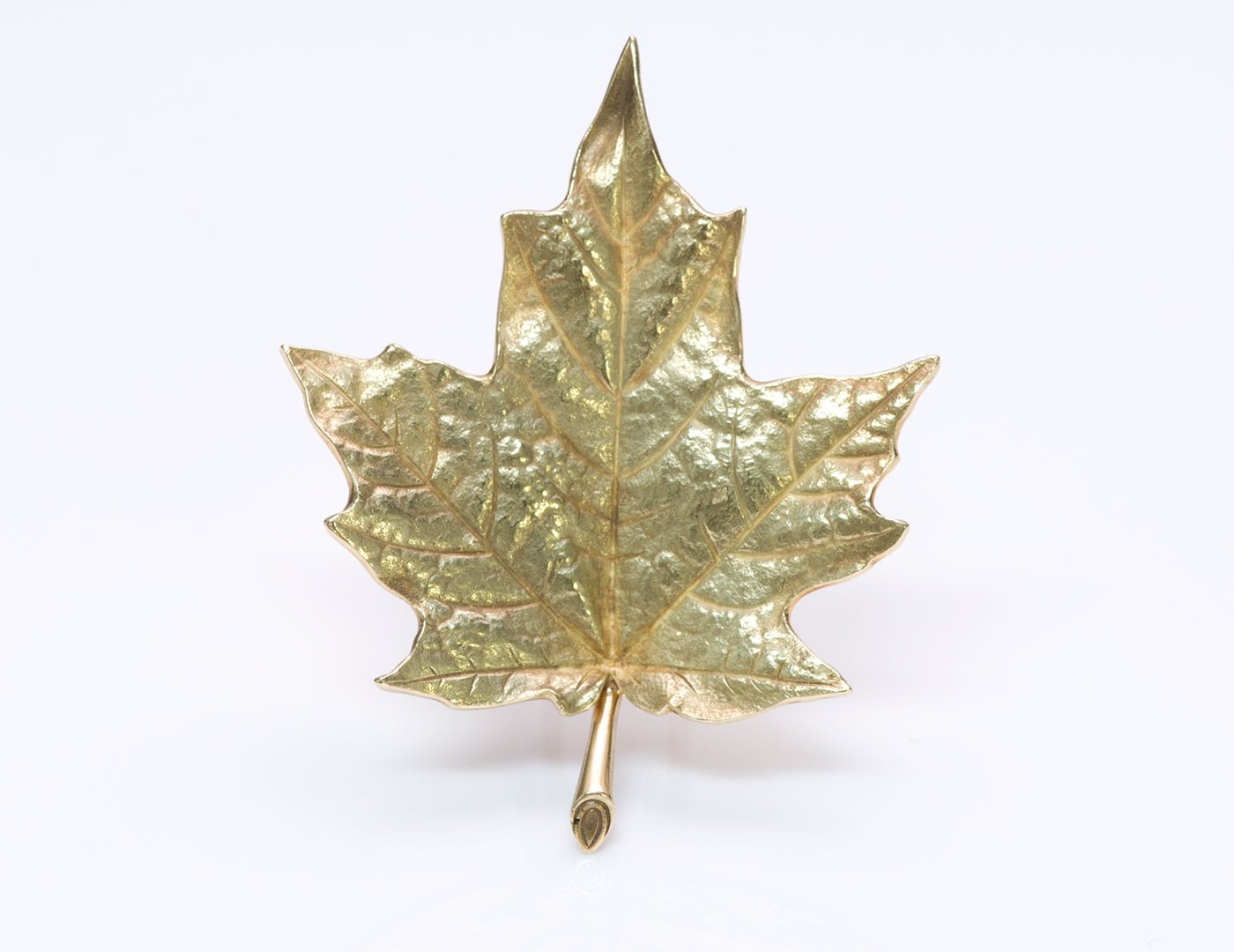 Tiffany & Co. Gold Maple Leaf Clip Brooch