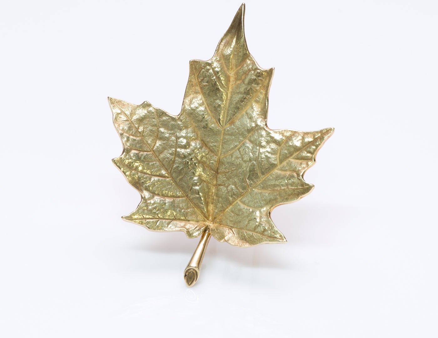 Tiffany & Co. Gold Maple Leaf Clip Brooch