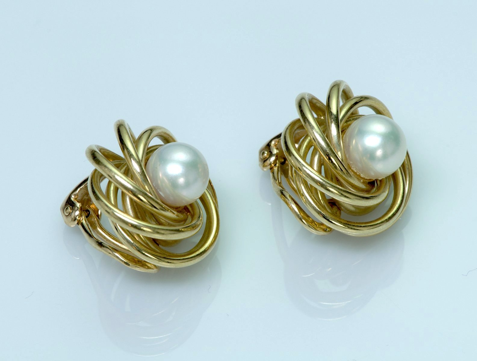 Tiffany & Co. Gold Pearl Earrings