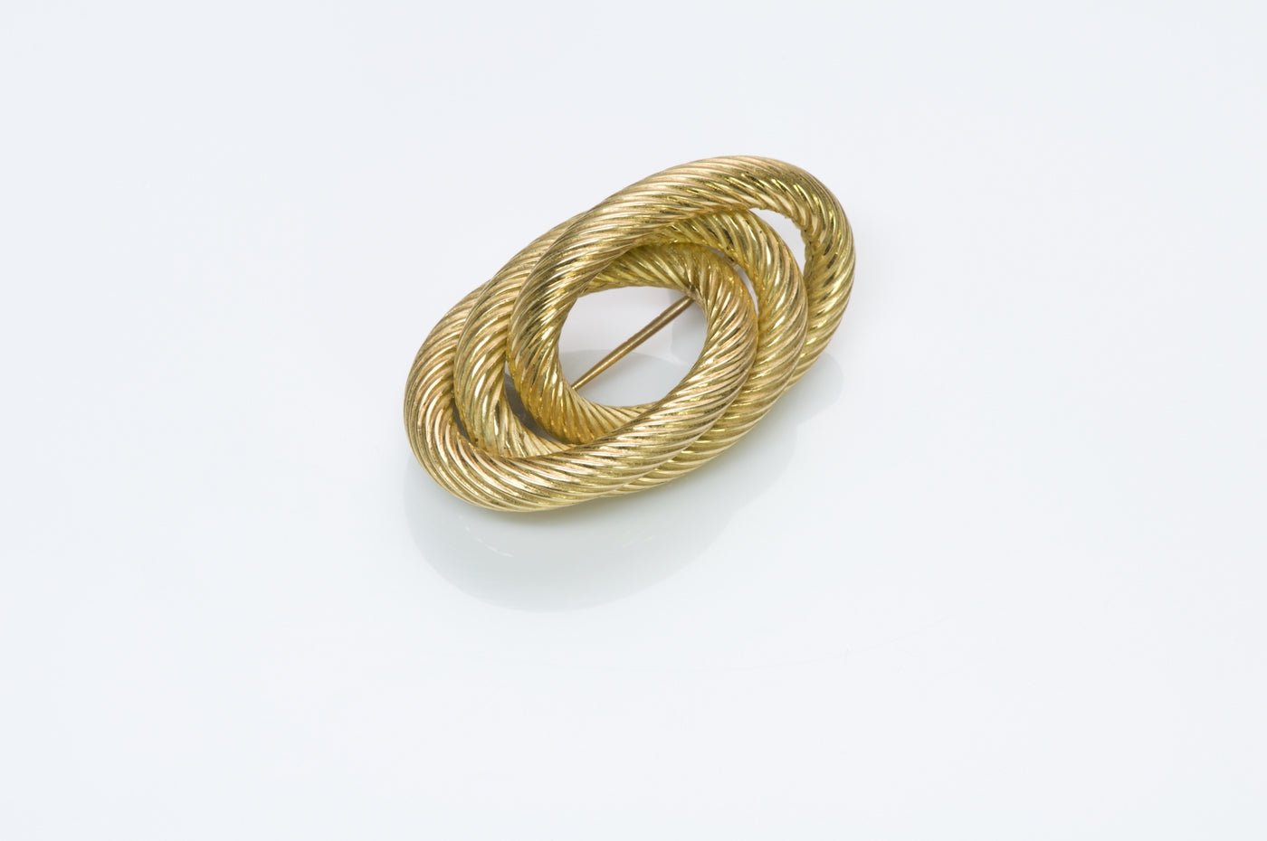 Tiffany & Co. Gold Rope Knot Brooch