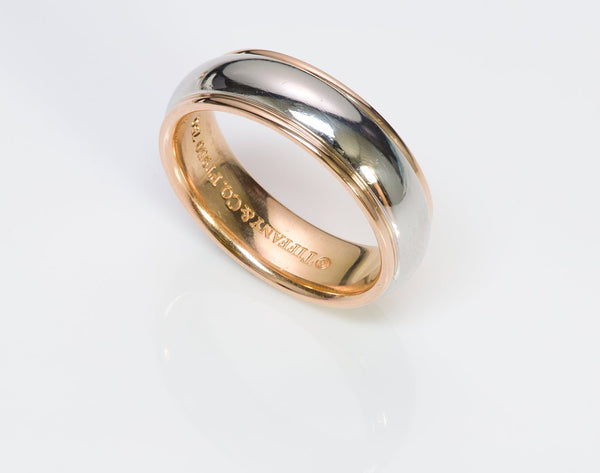 Tiffany & Co. Lucida Gold Platinum Wedding Band Ring