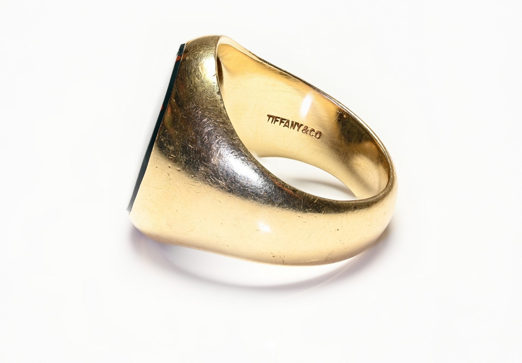 Tiffany & Co. Men's Gold Bloodstone Ring