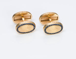 Tiffany & Co. Oval Sapphire Gold Cufflinks
