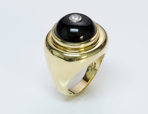 Tiffany & Co. Paloma Picasso 18K Yellow Gold Diamond Onyx Ring