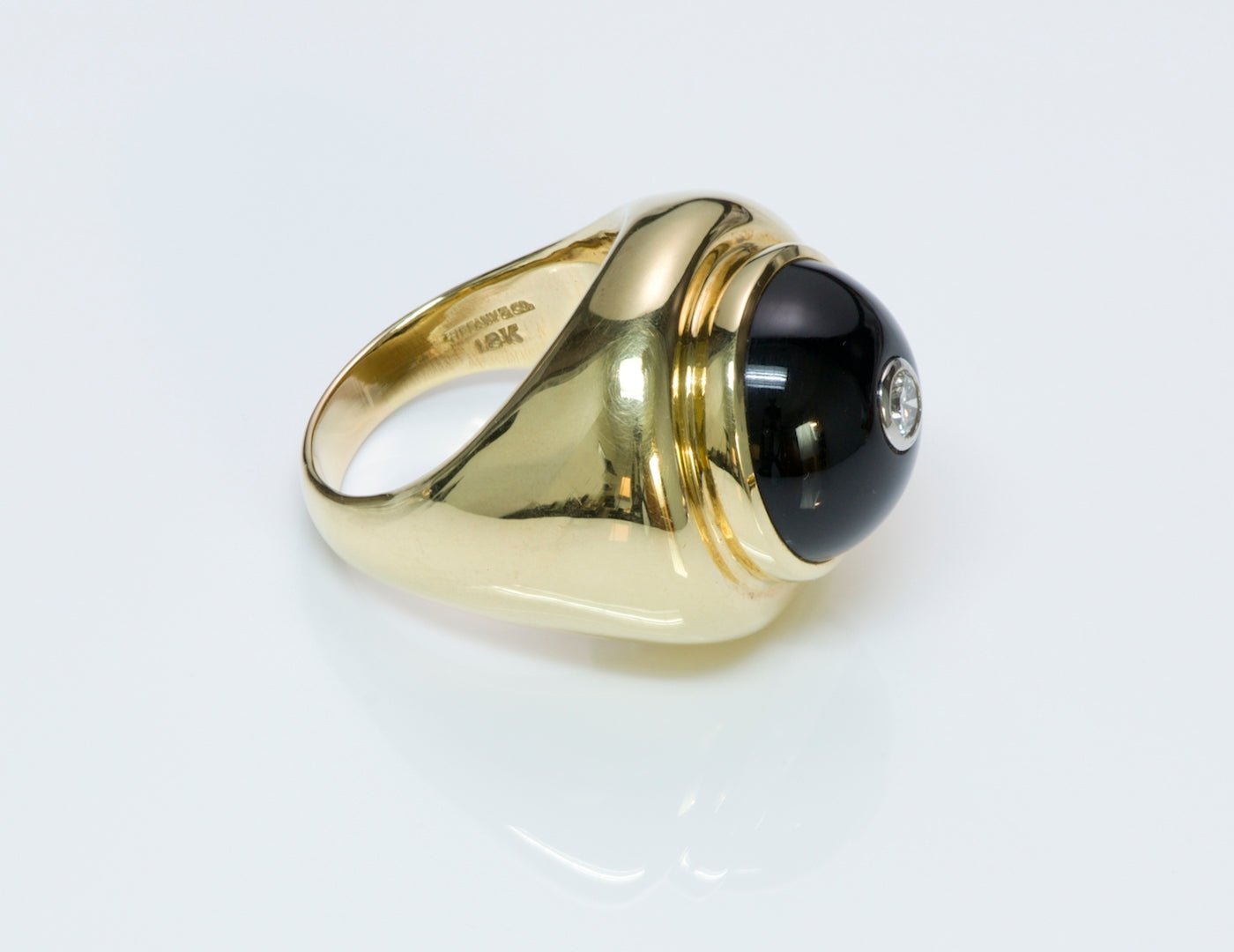 Tiffany & Co. Paloma Picasso Gold Diamond Onyx Ring