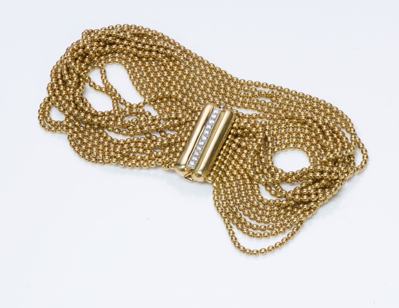 Tiffany & Co. Paloma Picasso Gold Multi-Strand Chain Diamond Bracelet