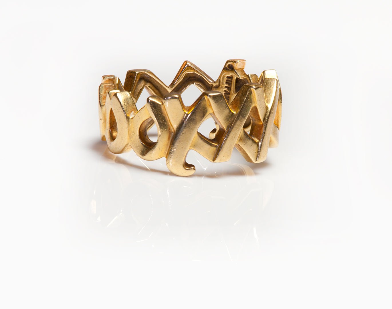 Tiffany & Co. Paloma Picasso XXXOOO "Love & Kisses" Gold Ring