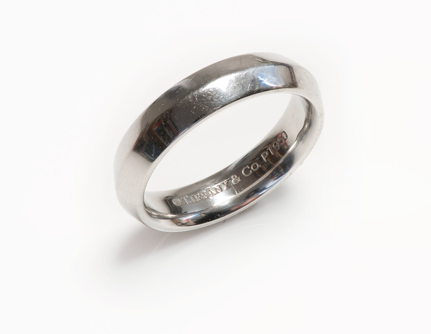 Tiffany & Co. Platinum Knife Edge Wedding Band Ring