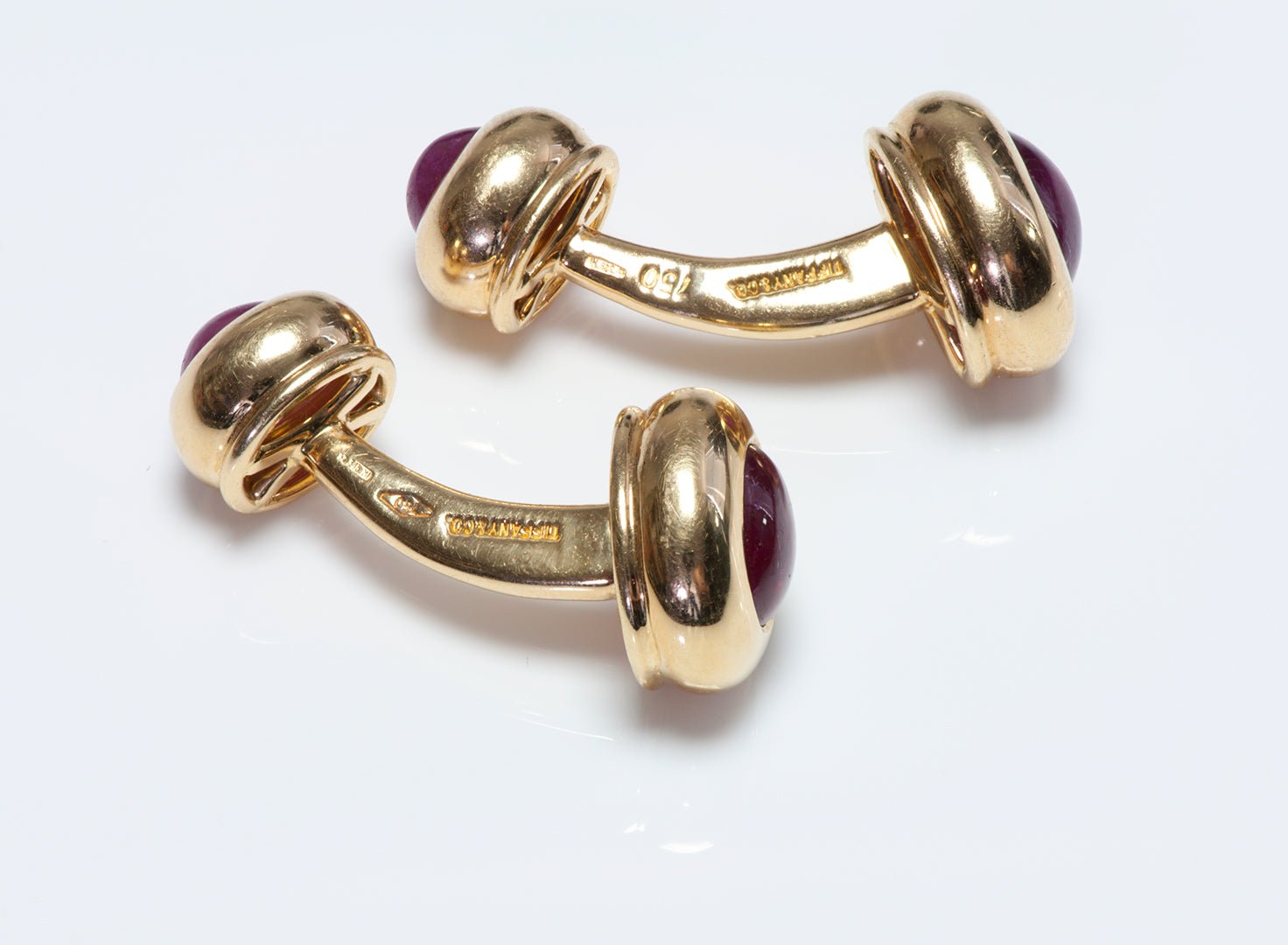Tiffany & Co. Ruby 18K Yellow Gold Cufflinks