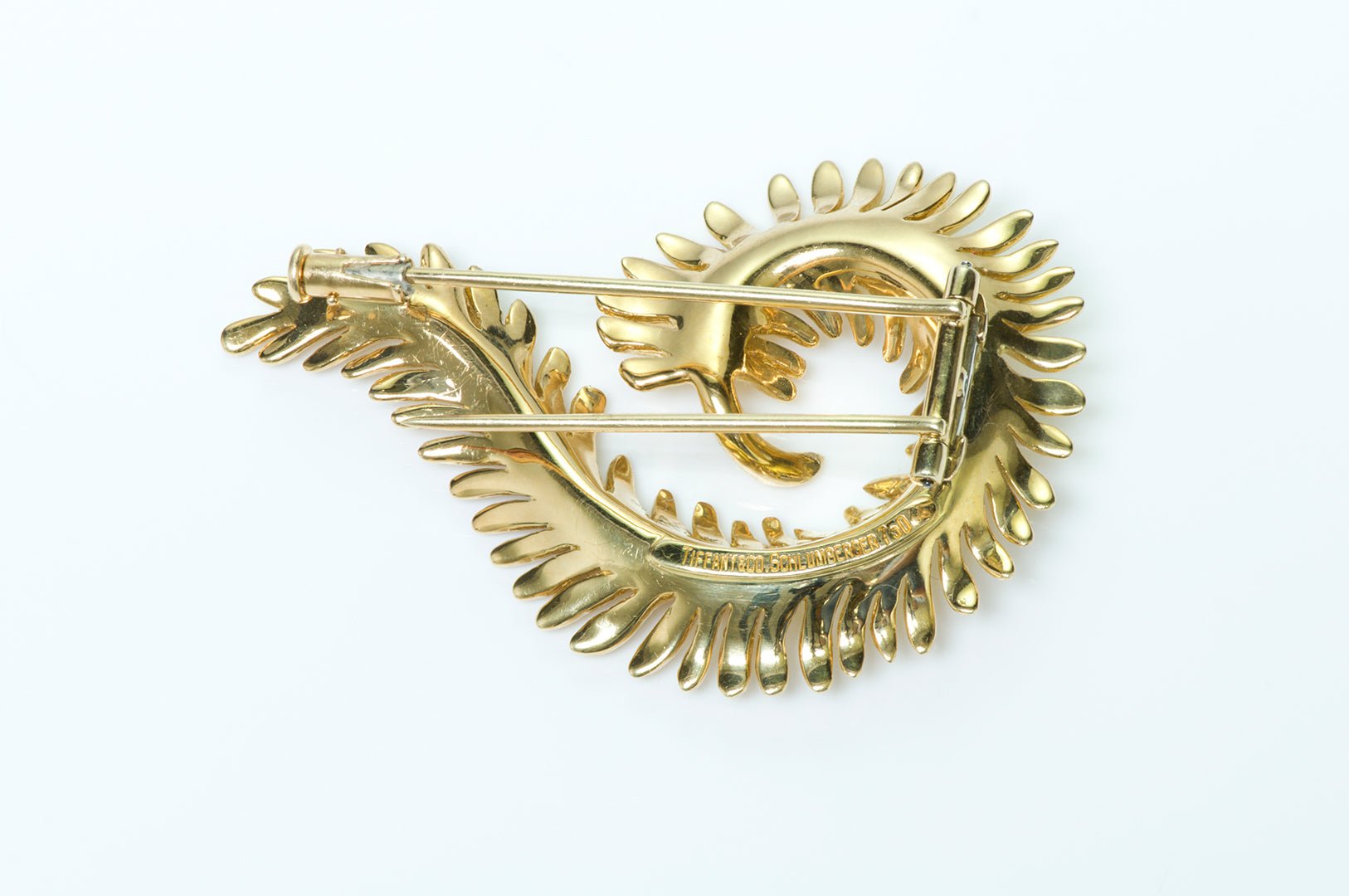 Tiffany & Co. Schlumberger Gold Feather Brooch