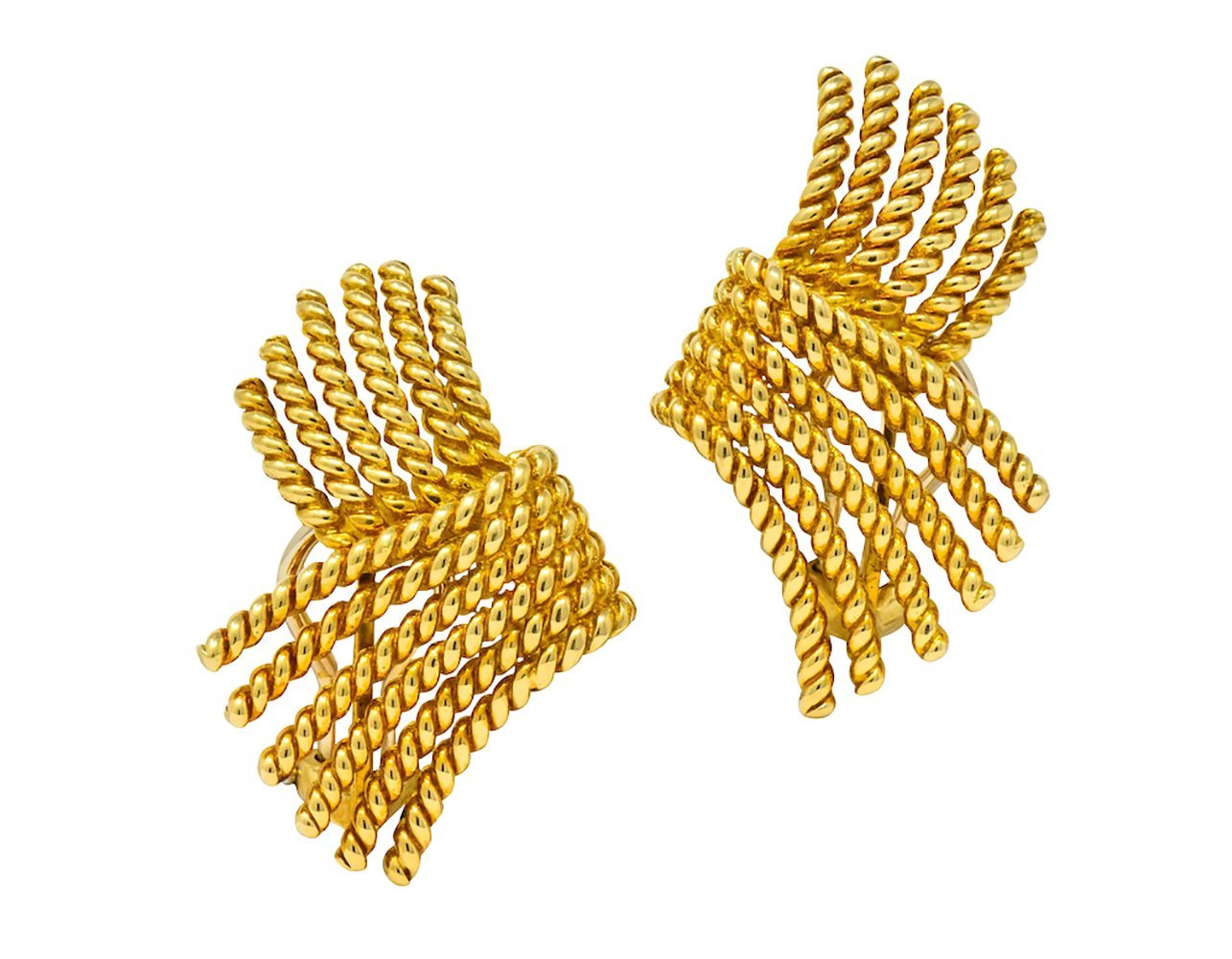 Tiffany & Co. Schlumberger Rope 18K Gold Earrings