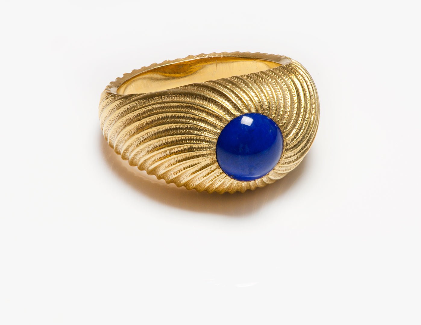 Tiffany & Co. Schlumberger Studios Unisex 18K Gold Lapis Ring