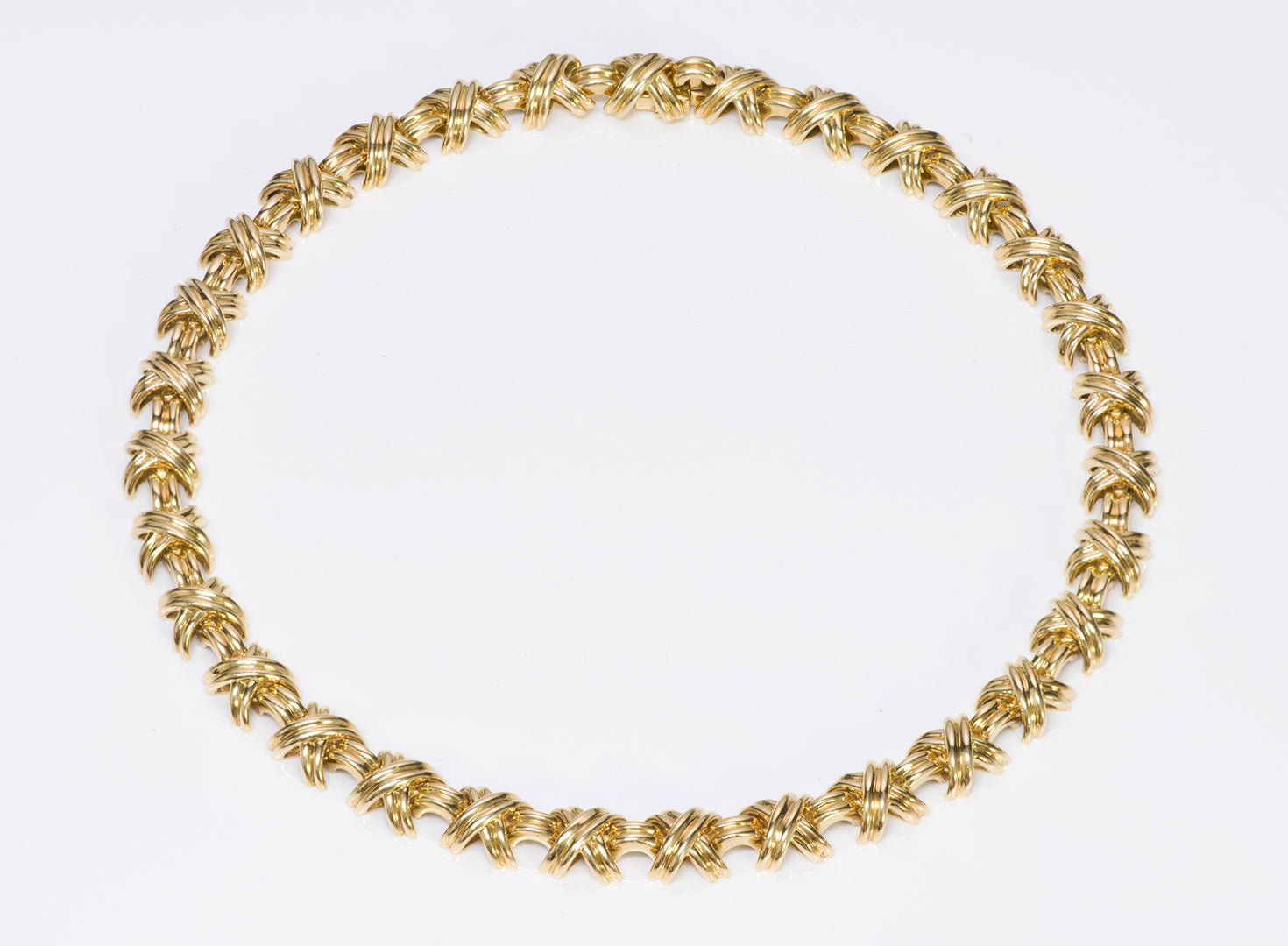 Tiffany & Co. Signature X 18K Gold Necklace