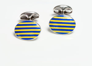 Tiffany Co. Silver Enamel Cufflinks