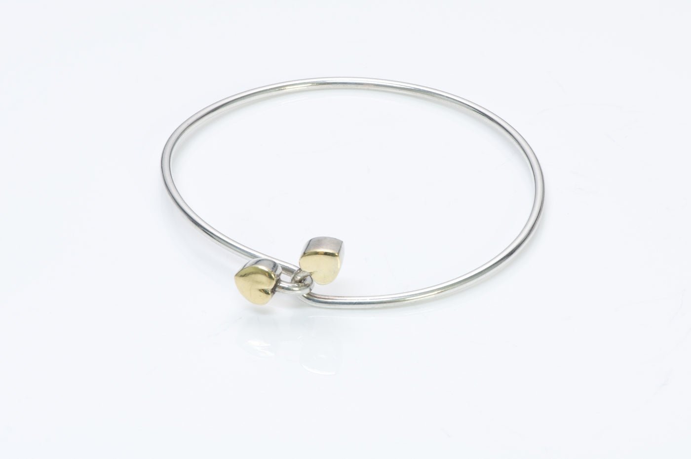 tiffany & co sterling silver 18k gold hook bangle bracelet – germau
