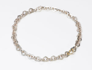 Tiffany & Co. Silver Gold Heart Necklace
